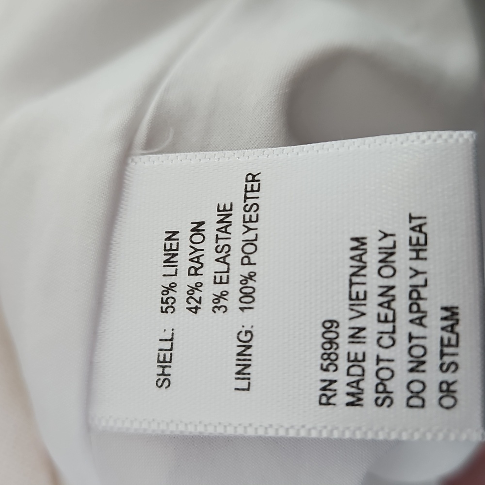 ANTONIO MELANI Iris Linen Floral Short Sleeve Mockneck Mini Dress: Ivory/Floral - Picture 13 of 15